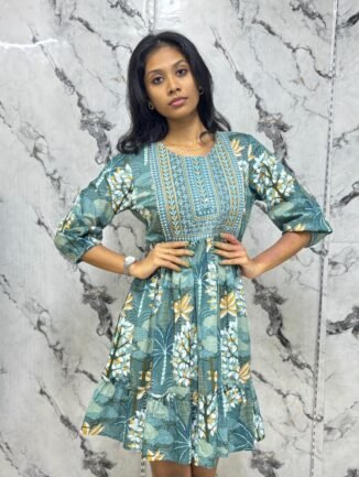 Ethnic Print Short Top Dress