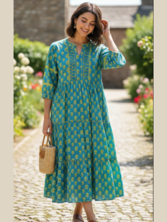 Green Ethnic Dress